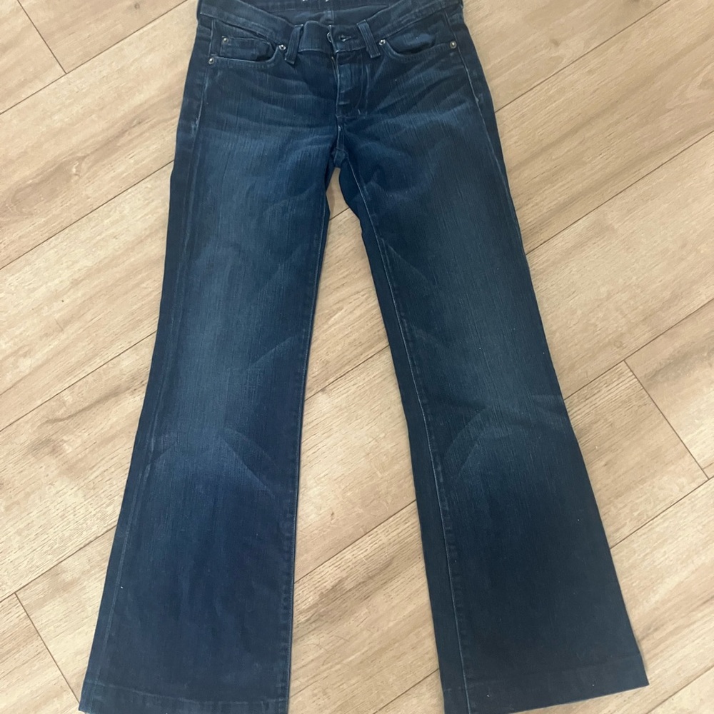 7 For All Mankind Dark Blue Flare Jeans Size 25